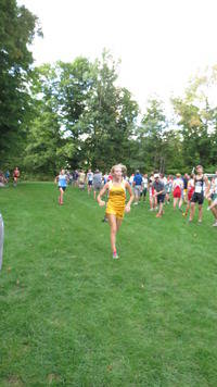 Class of 2014 Courtney Whittaker in the Boyne City Cross Country Relays Fall of 2013